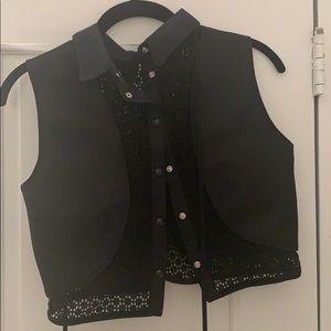 Missoni black lace vest.
